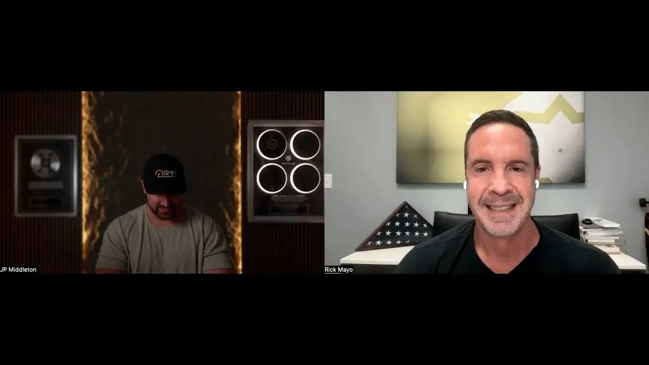 Jacob Middleton and Rick Mayo recording a podcast episode